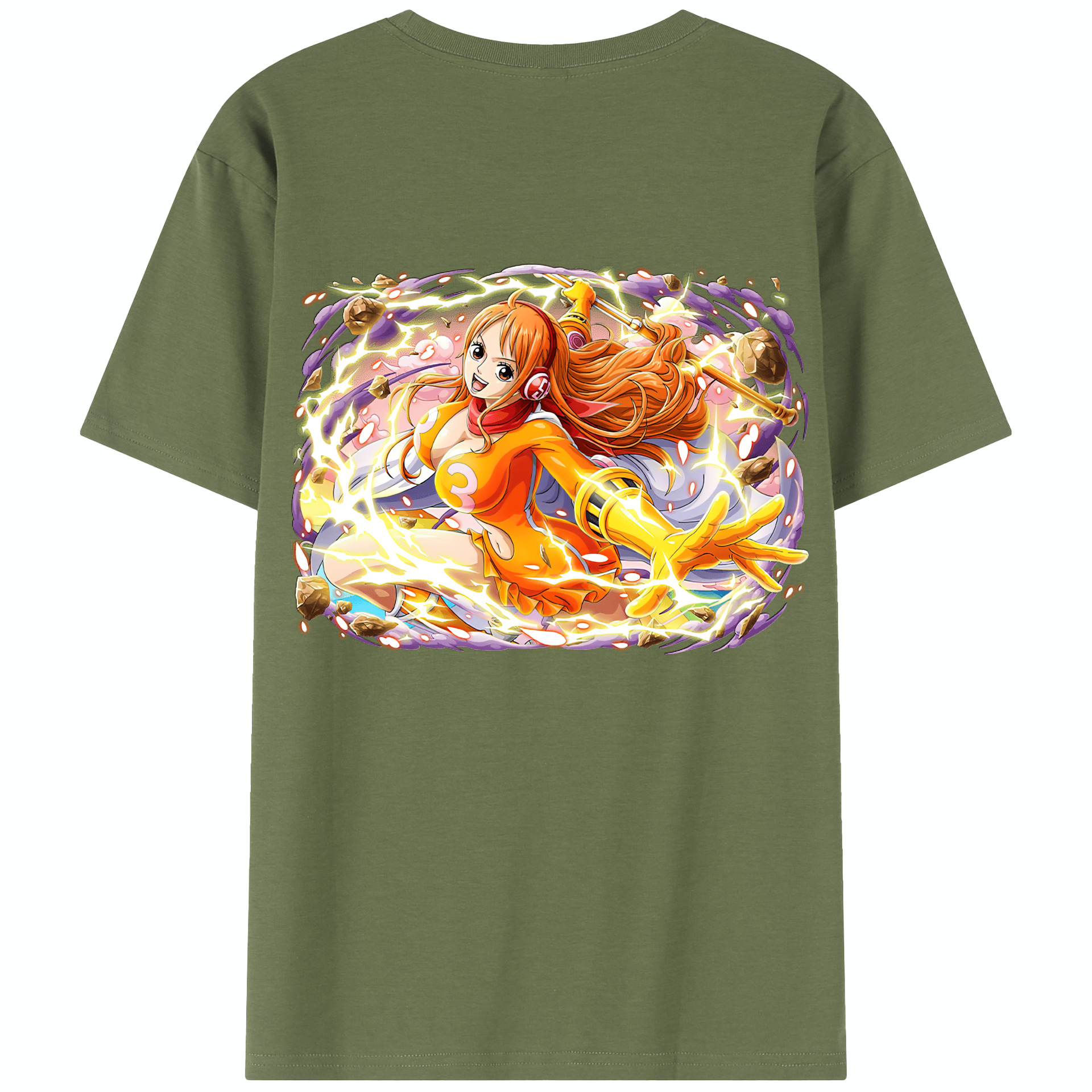ワンピース ナミ ONE PIECE Nami 綿100％半袖Tシャツ（背面プリント）